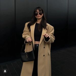 Zara wool oversized coat bloggers fav